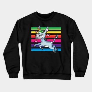 Sweet donkey kids comic donkey mule draft animal Muli Crewneck Sweatshirt